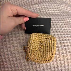 Saint Laurent AirPod keychain case